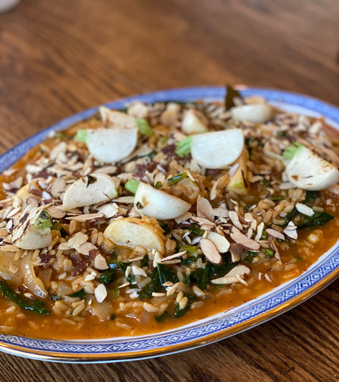 Portuguese Rice with Turnips